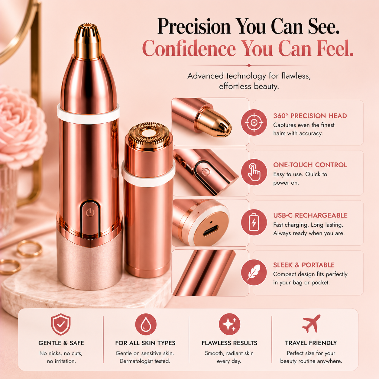 LumiTrim™– 2-in-1 Eyebrow & Facial Hair Trimmer