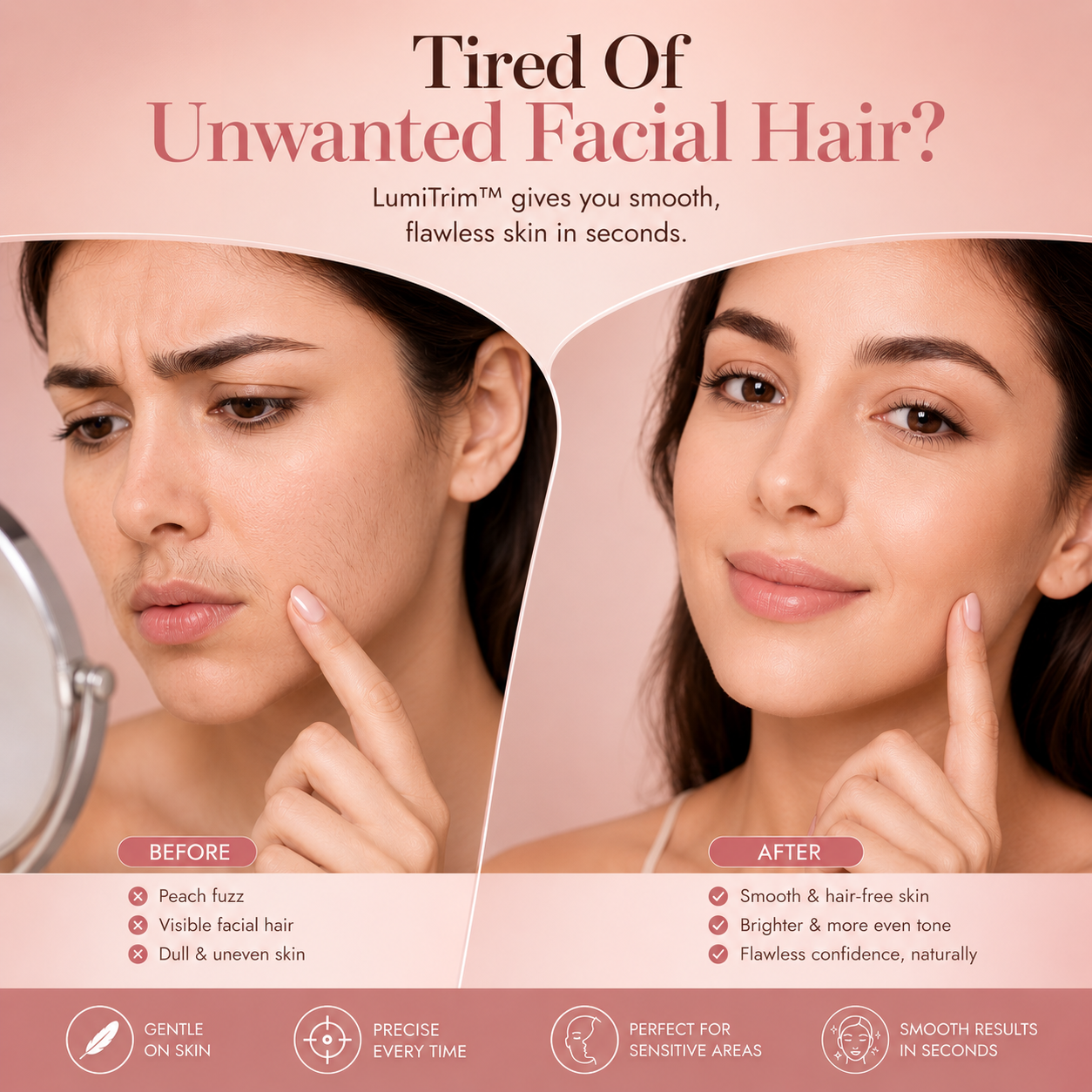 LumiTrim™– 2-in-1 Eyebrow & Facial Hair Trimmer