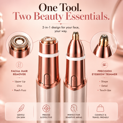 LumiTrim™– 2-in-1 Eyebrow & Facial Hair Trimmer