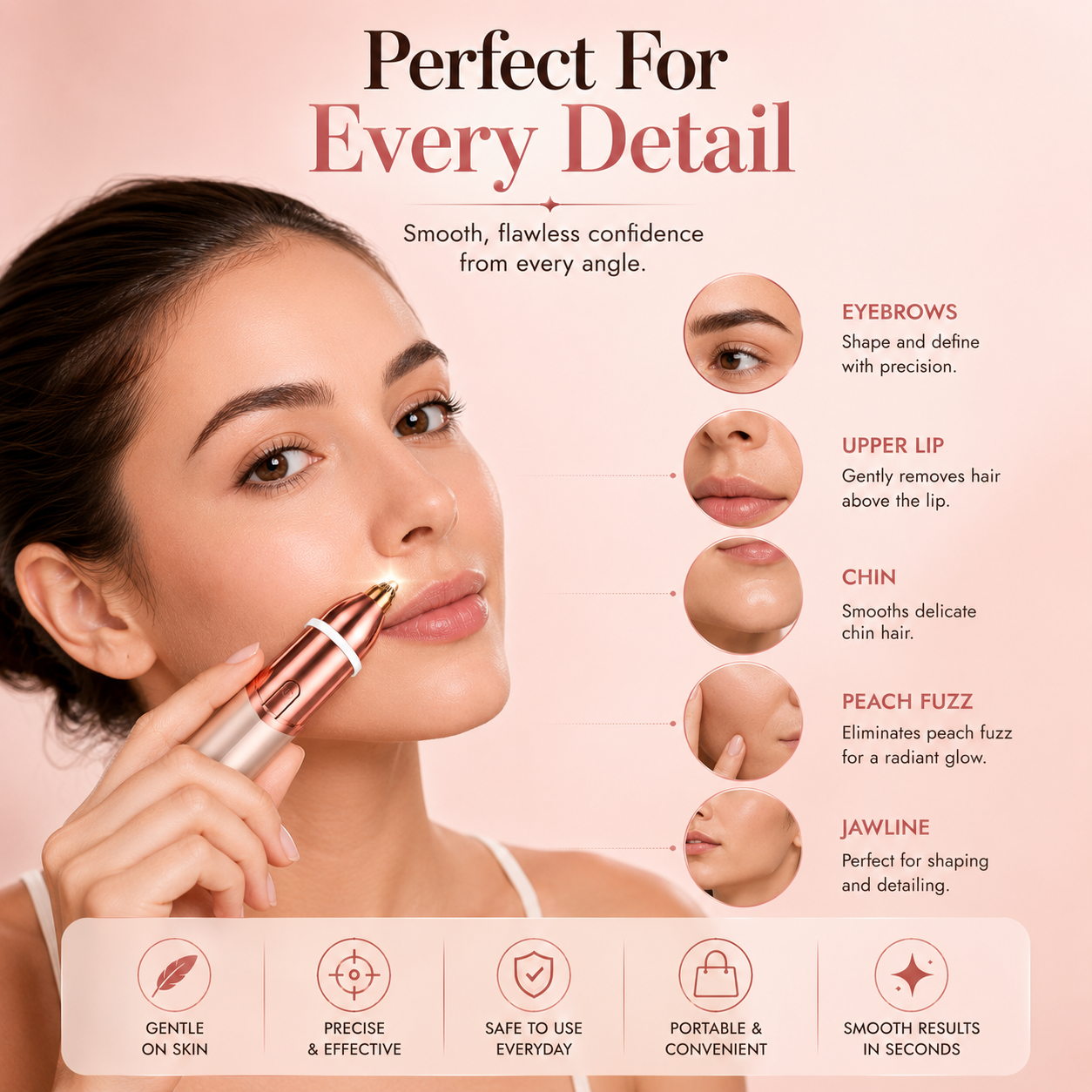 LumiTrim™– 2-in-1 Eyebrow & Facial Hair Trimmer
