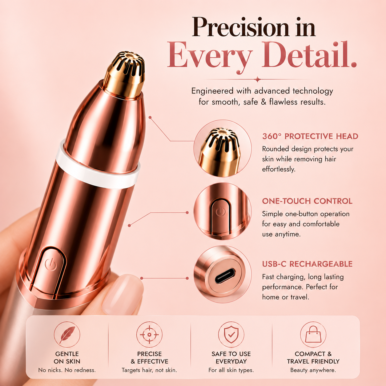 LumiTrim™– 2-in-1 Eyebrow & Facial Hair Trimmer