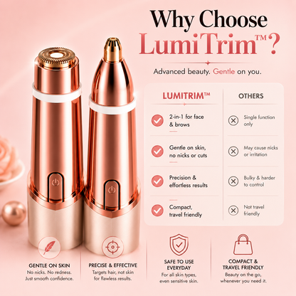 LumiTrim™– 2-in-1 Eyebrow & Facial Hair Trimmer